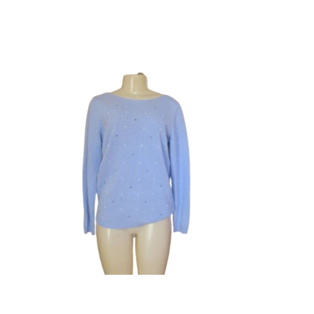 Benedetta B Women's Light Blue Cashmere Sweater Made In Italy Size L